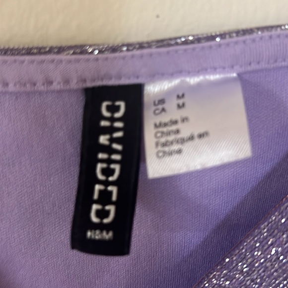 Purple shiny dress - Picture 3 of 4